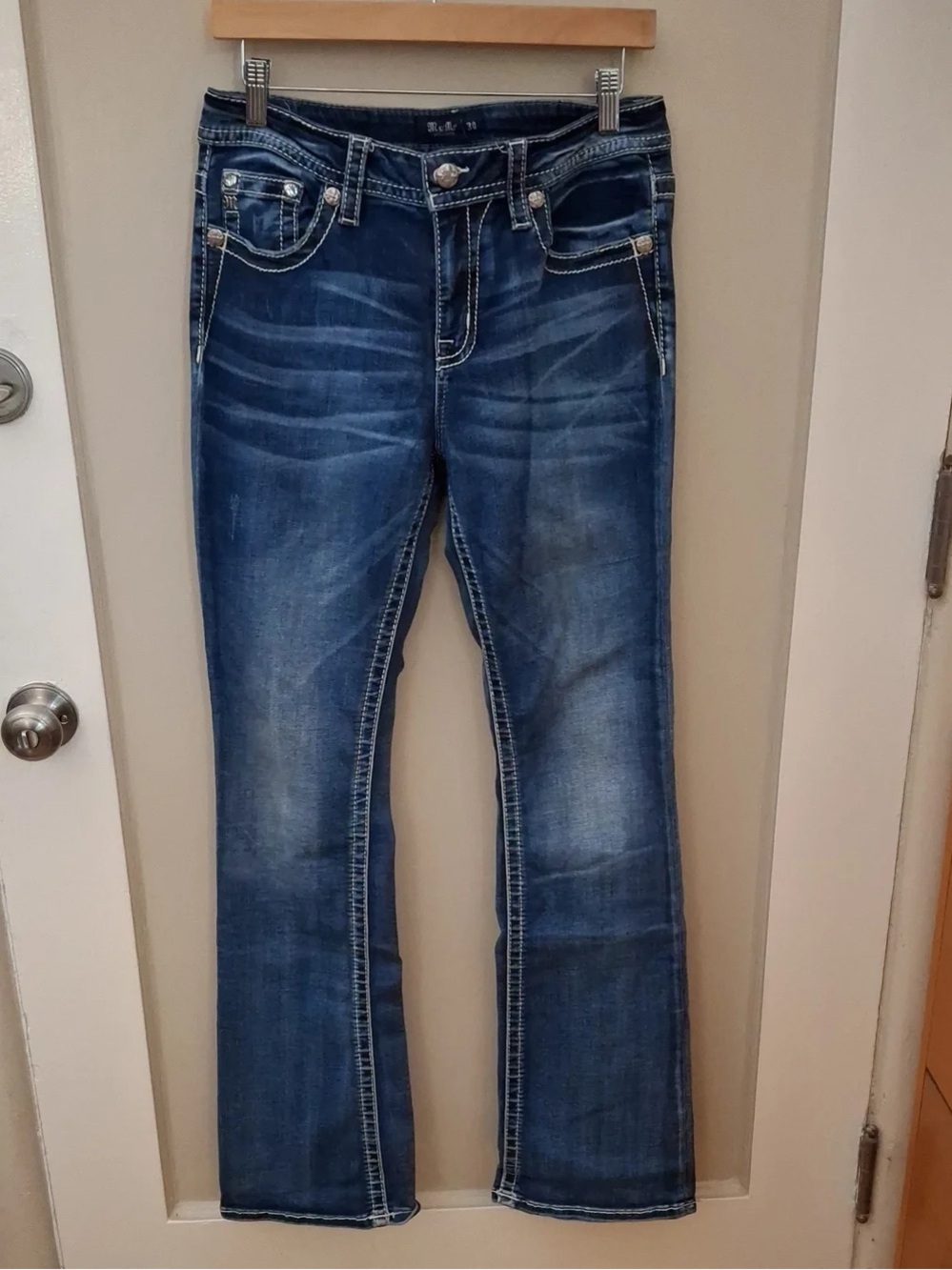 Classic Women's Dark Blue Straight-Leg Jeans